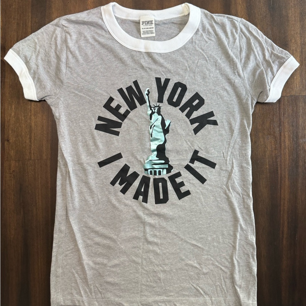 PINK by Victoria’s Secret Nee York State of Mind Short Sleeve Shirt